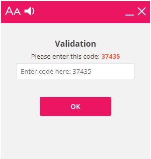 Validation (CAPTCHA) | Puzzel Help Centre